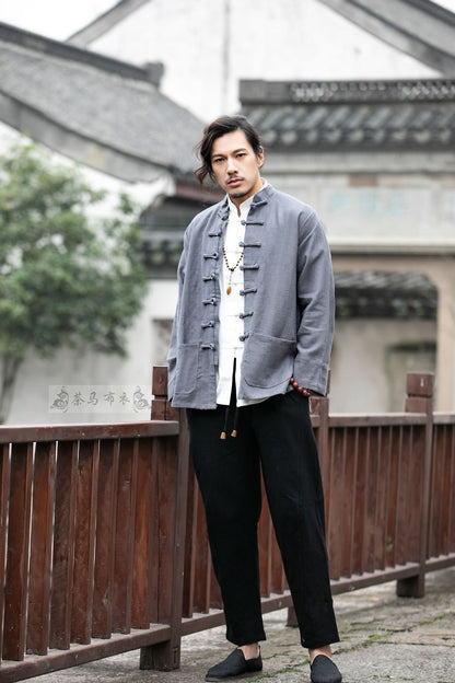 Men's Tang Suit Cotton Linen Coat Chinese Style