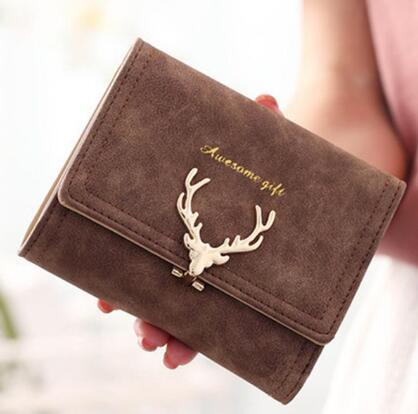 Korean Fashion Frosted Deer Woman Bag Multi Card Holding Bag Coin Purse