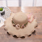 Fashion Big Sunny Sunny Hat Woman Summer Beach Flower Wave Edge Straw Hat Beach Sun Hat