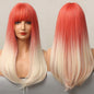 Long Smooth Synthetic Wig With Bangs For Women