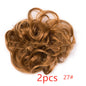 Europe, Japan, and South Korea popular hair bun fluffy natural drawstring curly hair ball head hair ring hair set female hair accessories chemical fiber hair