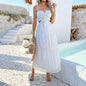 Bohemian Vacation High Waist Stitching Sling Dress