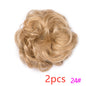 Europe, Japan, and South Korea popular hair bun fluffy natural drawstring curly hair ball head hair ring hair set female hair accessories chemical fiber hair