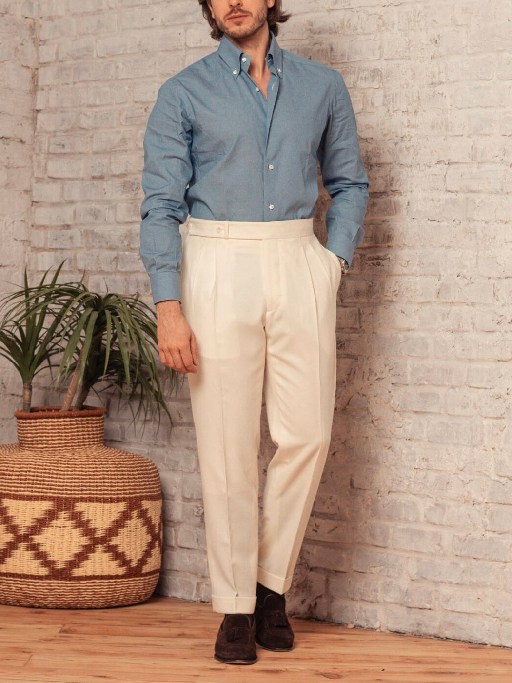 Men's Classic Button Down Pants