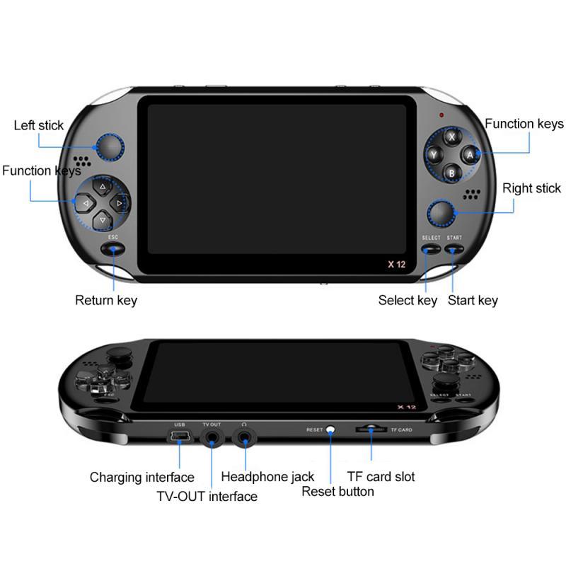 Handheld game console X12 large-screen arcade version 8GPSP