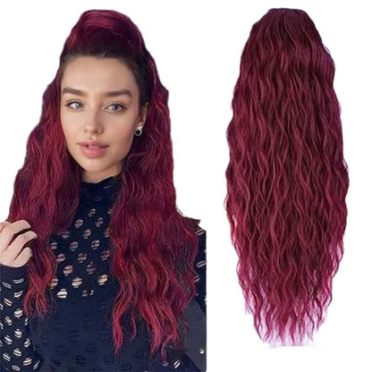 Drawstring Ponytail Water Ripple Wig