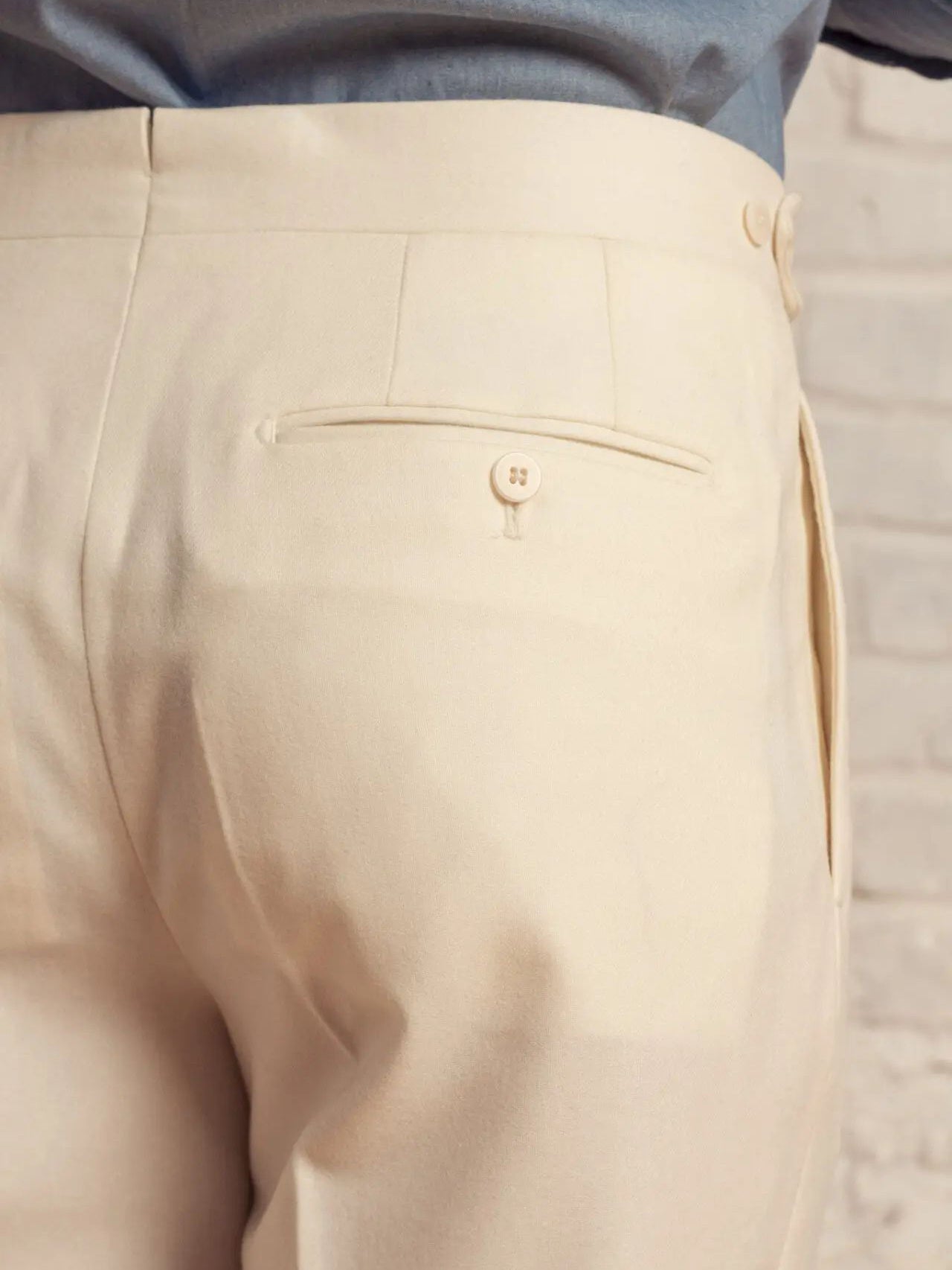 Men's Solid Color Button Pants