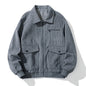 Trendy Hong Kong Style Japanese Style Workwear Lapel Corduroy Coat