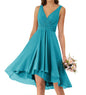 V-neck Sleeveless Chiffon Patchwork Dress