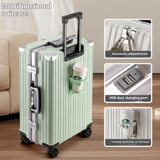 Trolley Password Universal Wheel Aluminum Frame Large Capacity Luggage