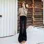 Fringed Burr Skinny Jeans Women's Spring Retro