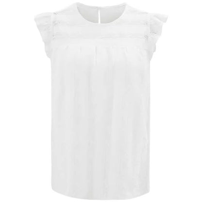 Women's Lace Slim Flying Sleeve Top