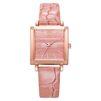 Square Watch Affordable Luxury Fashion Bamboo Pattern