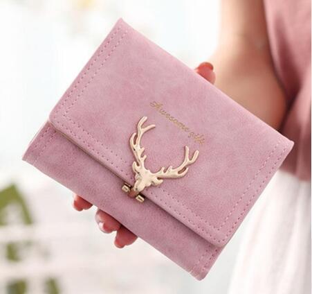 Korean Fashion Frosted Deer Woman Bag Multi Card Holding Bag Coin Purse