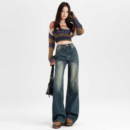 Women's Slimming And Straight Narrow Version Mop Pants