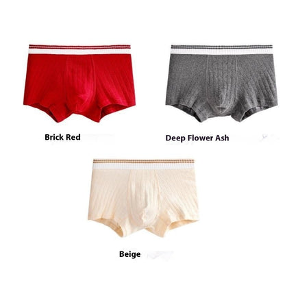 Men's Cotton Mid-waist Youth Comfortable Breathable Boxers