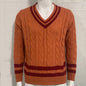 Men's Striped Color Matching Knitted Fashion Tops