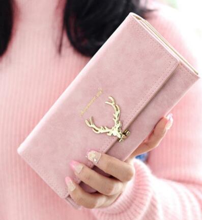 Korean Fashion Frosted Deer Woman Bag Multi Card Holding Bag Coin Purse