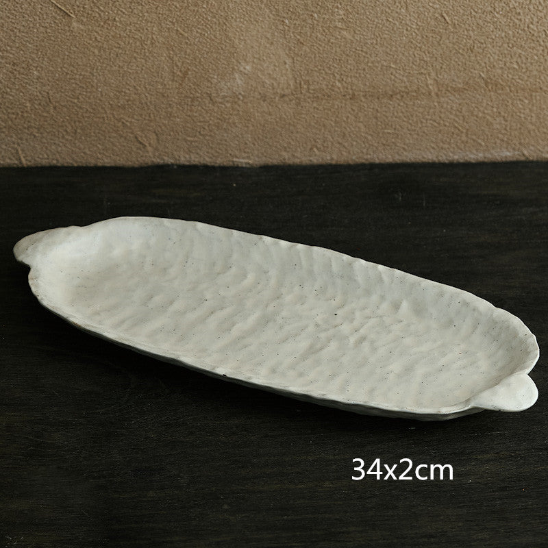 Hand Kneading Stoneware Tableware Irregular Personalized Plates