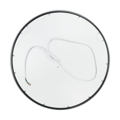 Bathroom Mirror Black Twin Star Dual Light Strip Circular 60cm