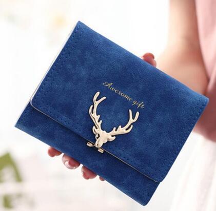 Korean Fashion Frosted Deer Woman Bag Multi Card Holding Bag Coin Purse