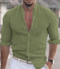 Men's Solid Color Casual Long Sleeve Shirt