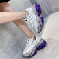 Leather Thick Soled New Jelly High Casual Sports Shoes For Women