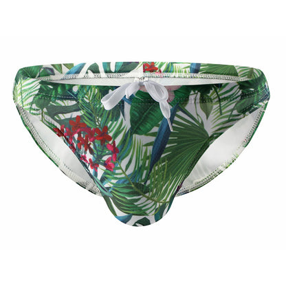 Sexy Print Swimming Trunks Plant Coconut Maple Leaf Trendy Beach Hot Spring Pants Multi-color