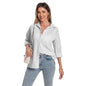 Women's Cotton And Linen Long-sleeved Cardigan Loose Oversized Long Sleeves Shirt