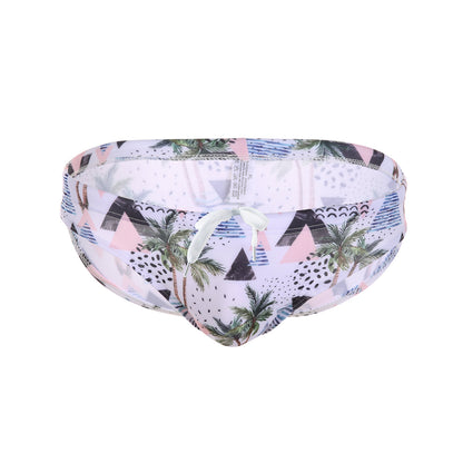 Sexy Print Swimming Trunks Plant Coconut Maple Leaf Trendy Beach Hot Spring Pants Multi-color