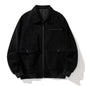 Trendy Hong Kong Style Japanese Style Workwear Lapel Corduroy Coat