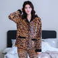 Thickened Flannel Pajamas Ladies Long Sleeve Warm Homewear Set