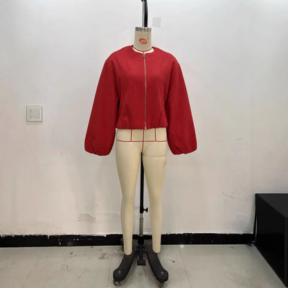 European And American Fashion Soft Bomber Jacket Coat