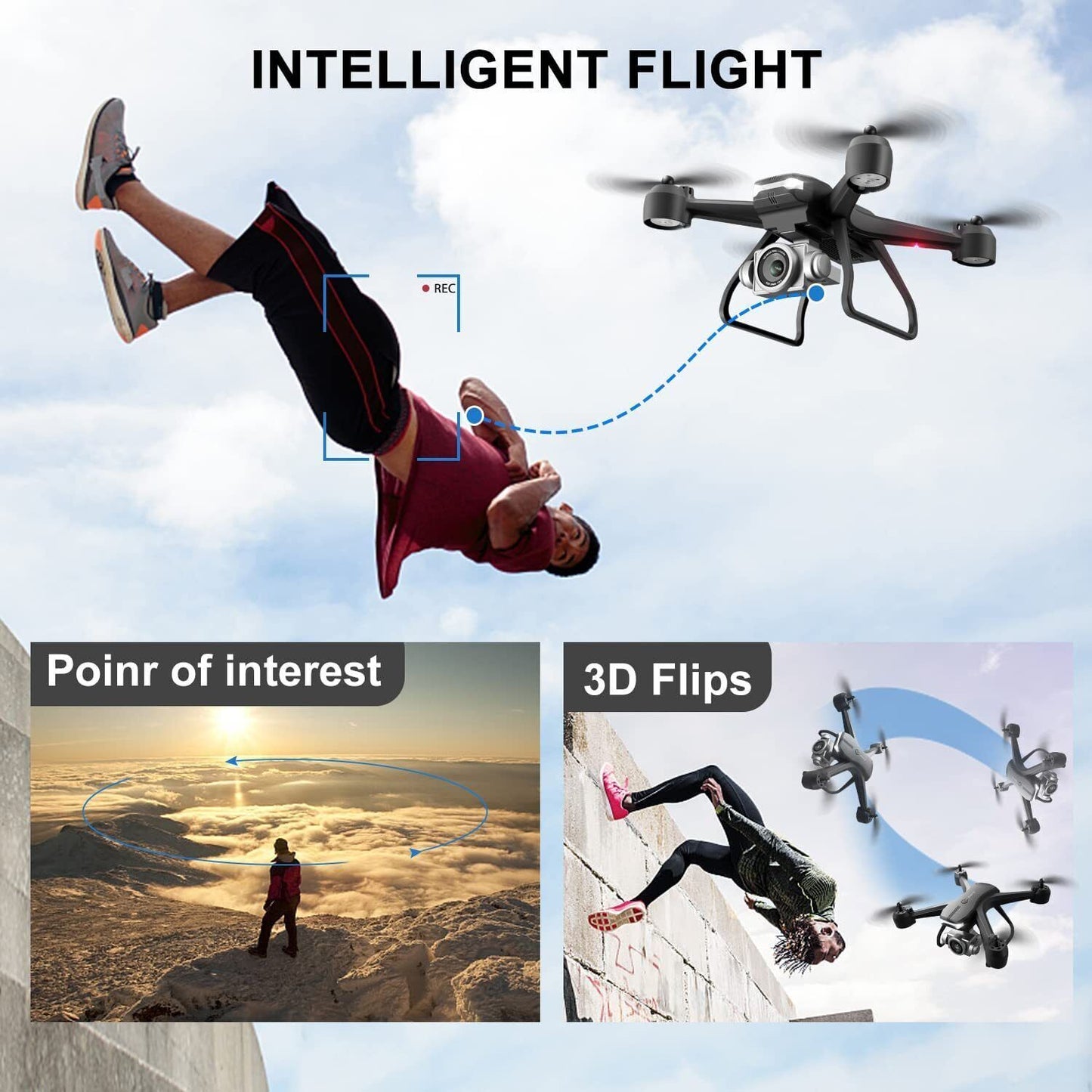 V14 Professional Drone 6K HD Dual Camera Wifi FPV Portable RC Quadcopter