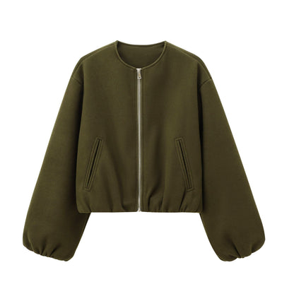 European And American Fashion Soft Bomber Jacket Coat