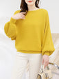 Lantern Sleeve Sweater Underwear Off-shoulder Collar